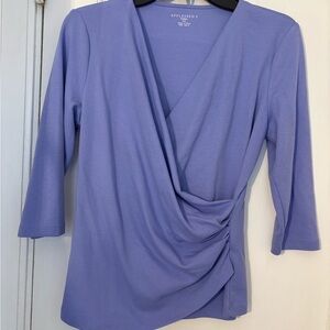 Appleseed's Women's Lavender Wrap Blouse